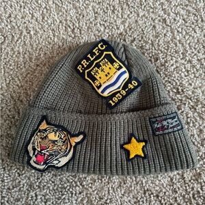 Polo Ralph Lauren Tiger Patch Naval Tailors Knit Beanie Hat